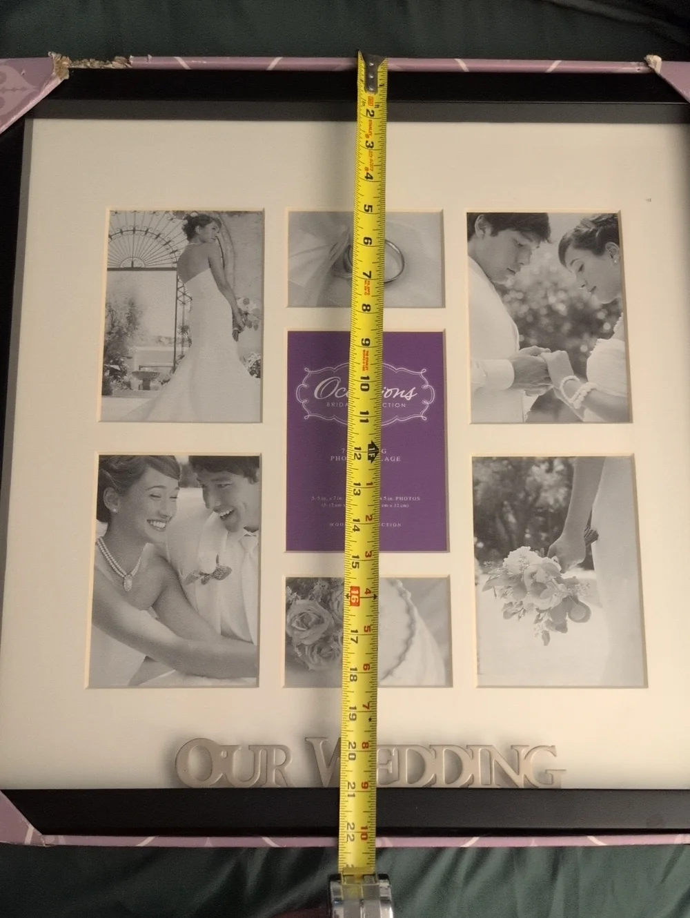Occasion Black Frame with Cream Mat and Gold 'Our Wedding' Accent